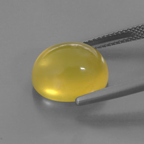 Opale de feu jaune naturelle transparent, 6,91 ct, transparent / translucide