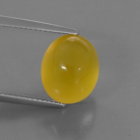 Opale de feu jaune naturelle transparent, 5,30 ct, transparent / translucide