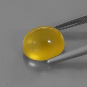 Opale de feu jaune naturelle transparent, 5,30 ct, transparent / translucide