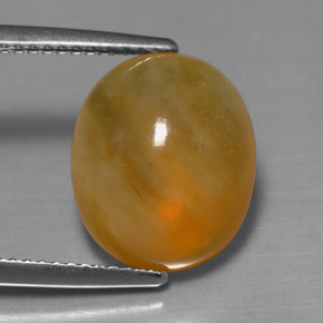 Opale de feu Jaune orange naturelle Transparent, 4.87 ct, Transparent / Translucide