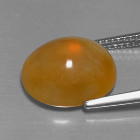 Opale de feu Jaune orange naturelle Transparent, 4.87 ct, Transparent / Translucide