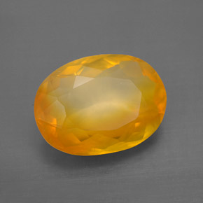 Opale de feu Jaune orange naturelle Transparent, 5.11 ct, Transparent / Translucide
