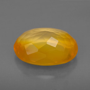 Opale de feu Jaune orange naturelle Transparent, 5.11 ct, Transparent / Translucide