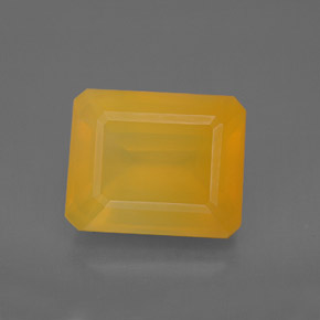Opale de feu jaune naturelle transparent, 5,30 ct, transparent / translucide