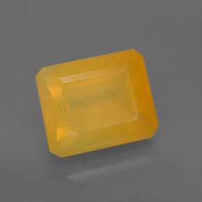 Opale de feu jaune naturelle transparent, 5,30 ct, transparent / translucide