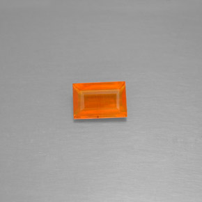 Opale de feu orange naturelle transparent, 0,43 ct, transparent / translucide