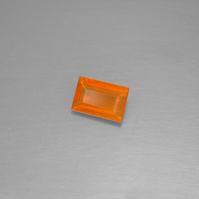 Opale de feu orange naturelle transparent, 0,43 ct, transparent / translucide