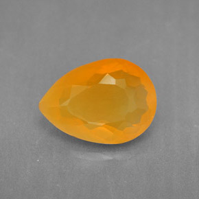 Opale de feu Orange jaune naturelle Transparent, 1.89 ct, Transparent / Translucide
