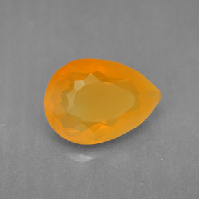 Opale de feu Orange jaune naturelle Transparent, 1.89 ct, Transparent / Translucide