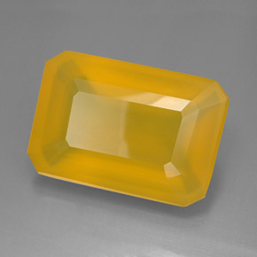 Opale de feu jaune naturelle transparent, 92,13 ct, transparent / translucide
