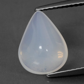Opale de feu blanc naturelle transparent, 2,79 ct, transparent / translucide