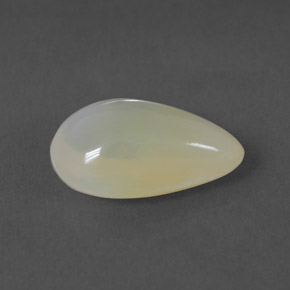 Opale de feu blanc naturelle transparent, 2,29 ct, transparent / translucide