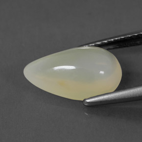 Opale de feu blanc naturelle transparent, 2,29 ct, transparent / translucide