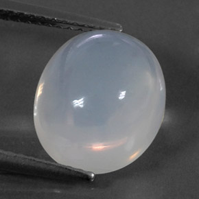 Opale de feu blanc naturelle transparent, 4,96 ct, transparent / translucide