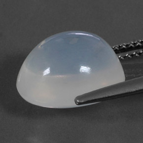 Opale de feu blanc naturelle transparent, 4,96 ct, transparent / translucide