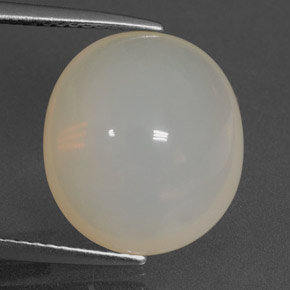 Opale de feu blanc naturelle transparent, 8,68 ct, transparent / translucide