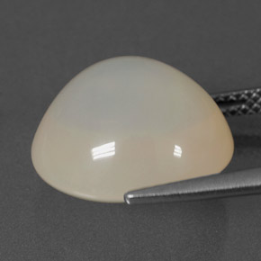 Opale de feu blanc naturelle transparent, 8,68 ct, transparent / translucide