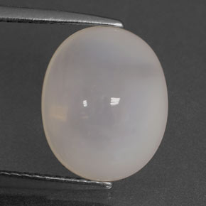 Opale de feu blanc naturelle transparent, 4,74 ct, transparent / translucide