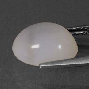 Opale de feu blanc naturelle transparent, 4,74 ct, transparent / translucide