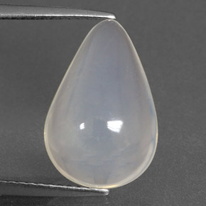 Opale de feu blanc naturelle en forme de poire, 4,07 ct, transparent