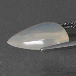 Opale de feu blanc naturelle en forme de poire, 4,07 ct, transparent