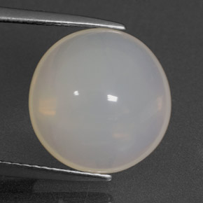 Opale de feu blanc naturelle transparent, 7,55 ct, transparent / translucide