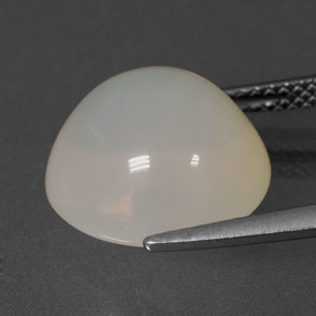 Opale de feu blanc naturelle transparent, 7,55 ct, transparent / translucide