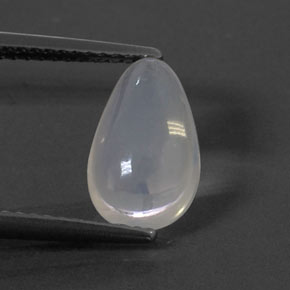 Opale de feu blanc naturelle en forme de poire, 1,77 ct, transparent