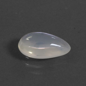 Opale de feu blanc naturelle en forme de poire, 1,77 ct, transparent