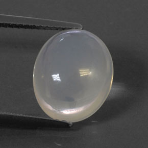 Opale de feu blanc naturelle coupe ovale, 4,47 ct, transparent