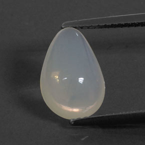 Opale de feu blanc naturelle en forme de poire, 2,33 ct, transparent