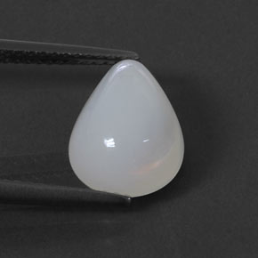 Opale de feu blanc naturelle transparent, 2,68 ct, transparent / translucide