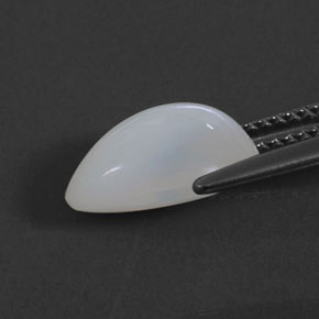 Opale de feu blanc naturelle transparent, 2,68 ct, transparent / translucide
