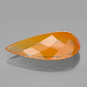 Opale de feu orange naturelle transparent, 7,48 ct, transparent / translucide