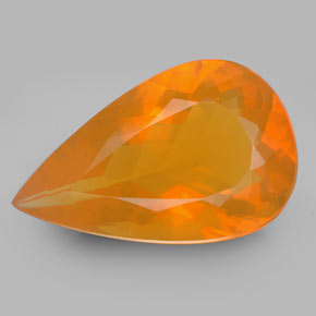 Opale de feu orange naturelle transparent, 16,10 ct, transparent / translucide