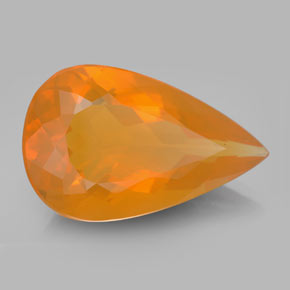 Opale de feu orange naturelle transparent, 16,10 ct, transparent / translucide