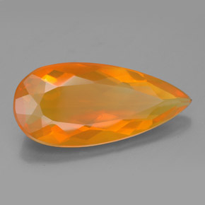 Opale de feu orange naturelle transparent, 3,89 ct, transparent / translucide