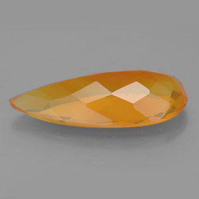 Opale de feu orange naturelle transparent, 3,89 ct, transparent / translucide