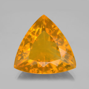 Opale de feu orange naturelle trillion, 8,88 ct, transparent