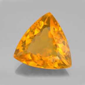 Opale de feu orange naturelle trillion, 8,88 ct, transparent