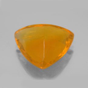 Opale de feu orange naturelle trillion, 8,88 ct, transparent