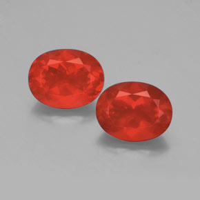 Achetez naturel ct Orange rougeâtre Opale de feu gems, Coupe ovale, En provenance Mexique chez GemSelect. En stock, livraison internationale!
