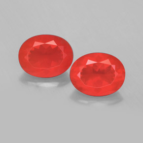 Achetez naturel ct Orange rougeâtre Opale de feu gems, Coupe ovale, En provenance Mexique chez GemSelect. En stock, livraison internationale!