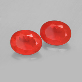 Achetez naturel ct Orange rougeâtre Opale de feu gems, Coupe ovale, En provenance Mexique chez GemSelect. En stock, livraison internationale!