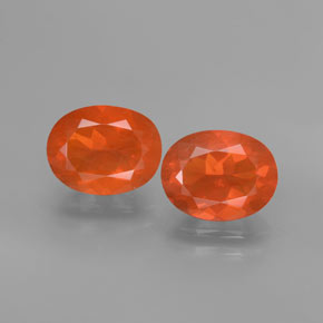 Achetez naturel ct Orange rougeâtre Opale de feu gems, Coupe ovale, En provenance Mexique chez GemSelect. En stock, livraison internationale!