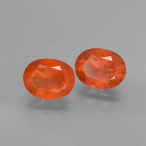 Achetez naturel ct Orange rougeâtre Opale de feu gems, Coupe ovale, En provenance Mexique chez GemSelect. En stock, livraison internationale!