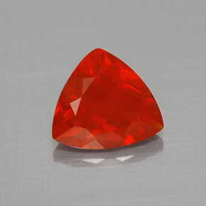 Opale de feu orange naturelle trillion, 1,16 ct, transparent