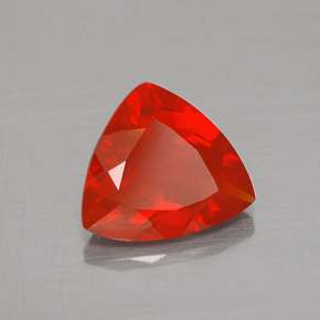 Opale de feu orange naturelle trillion, 1,16 ct, transparent