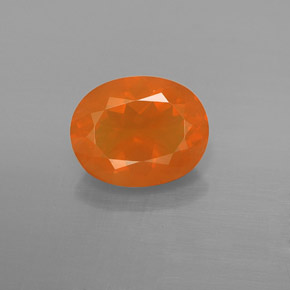 Opale de feu Orange naturelle Coupe ovale, 2.10 ct, Transparent