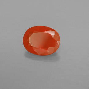 Opale de feu Orange rougeâtre naturelle ovale, 1.22 ct, Transparent